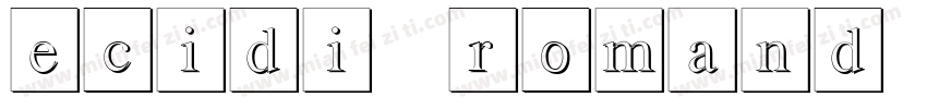 ecidi romand shx下载字体转换